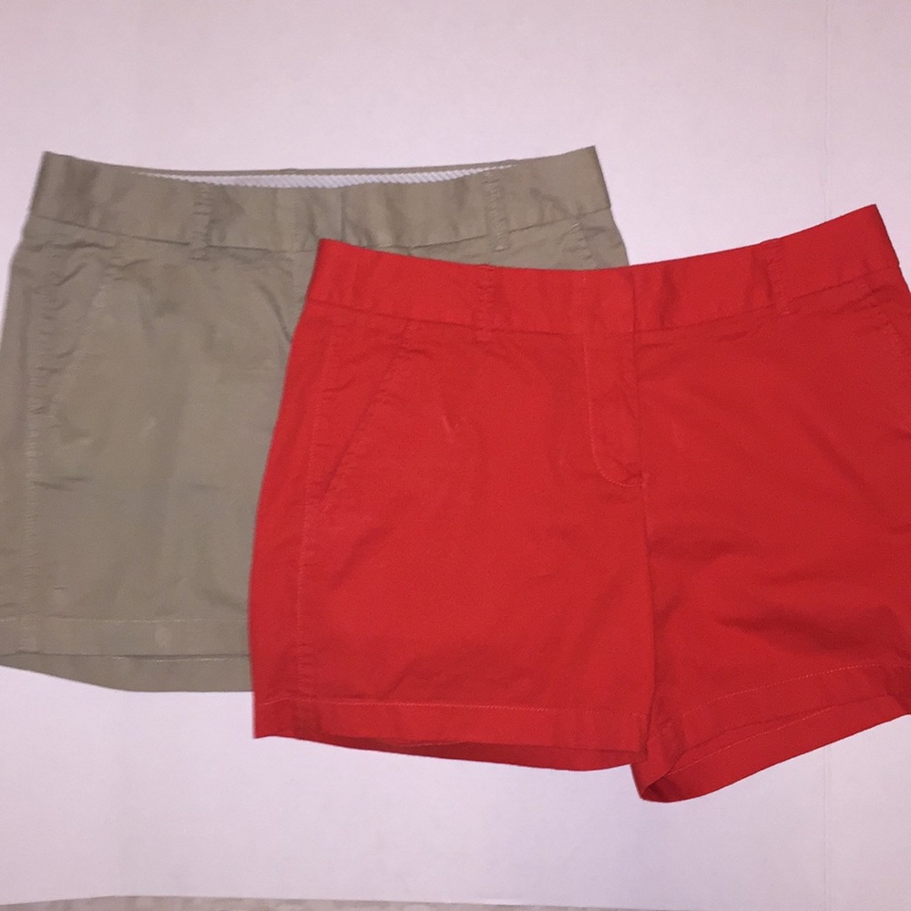J.Crew Chino Shorts in Red and Khaki